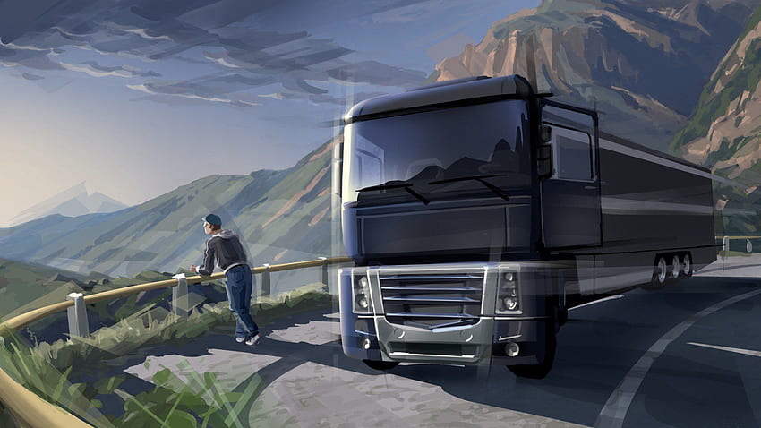 euro truck simulator, Software SCS, Camiones / fondo de pantalla