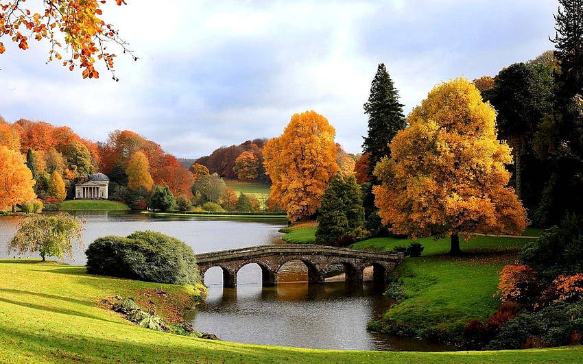 Herbst . Landschaftslandschaft, englische Landschaft, englische Landschaft HD-Hintergrundbild
