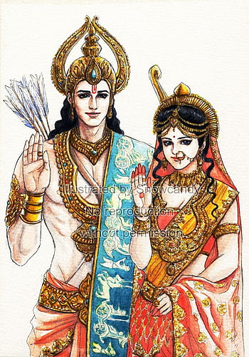 Shri Ram ji artwork' Poster by Nikhil Mishra creations. Displate. Lord ...