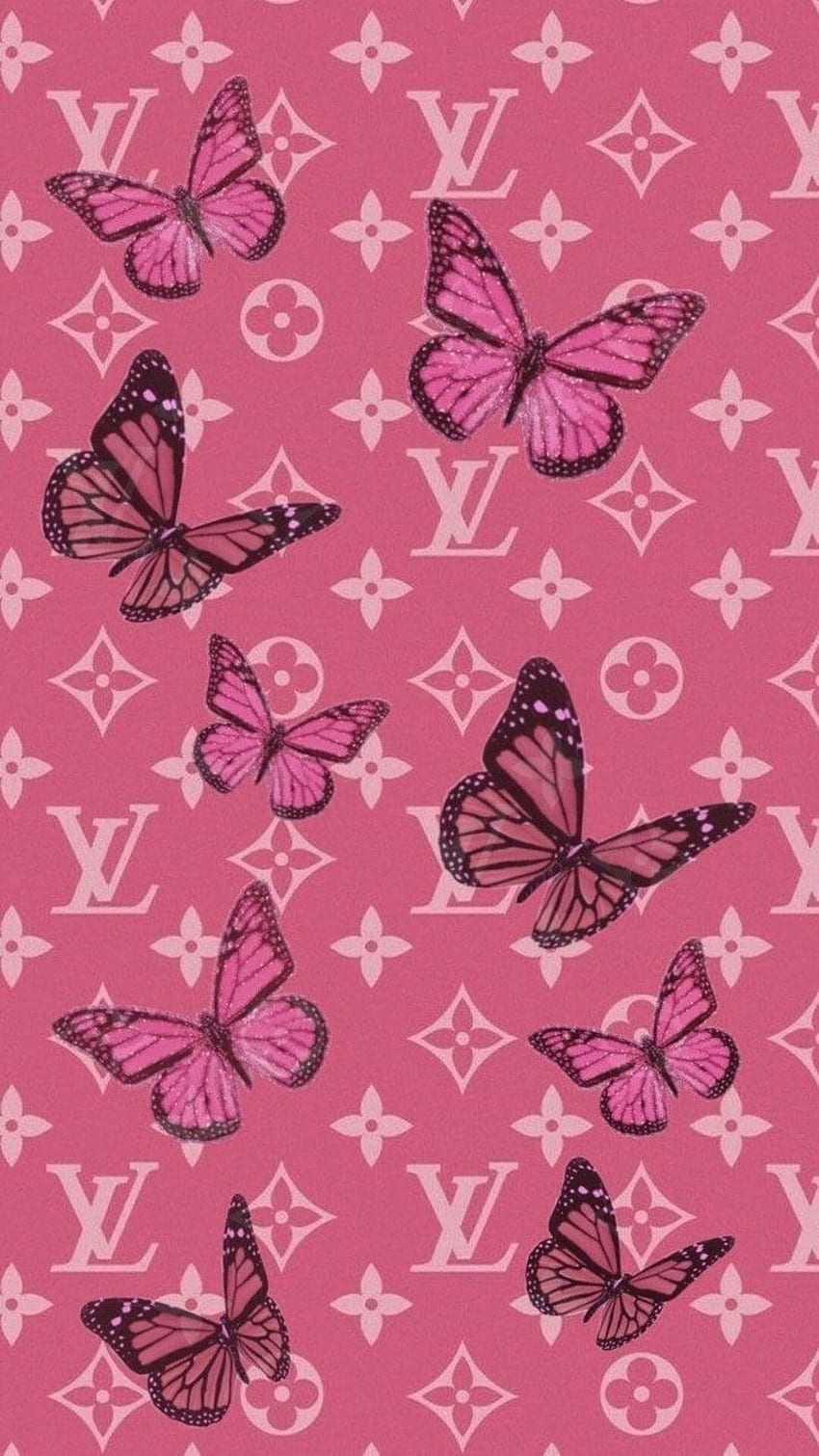 Papillon Louis Vuitton , Rose LV Fond d'écran de téléphone HD