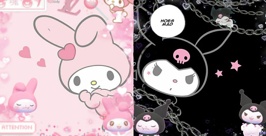Kuromi and Melody PC . Hello kitty iphone , My melody , Cute laptop , Cute Hello Kitty Laptop HD wallpaper