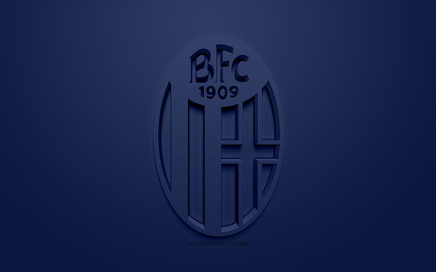 Bologna FC, kreatives 3D-Logo HD-Hintergrundbild