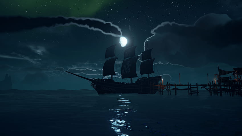 The Black Pearl is ready to set the high seas. Full ship completed, goal one accomplished : Seaofthieves HD wallpaper