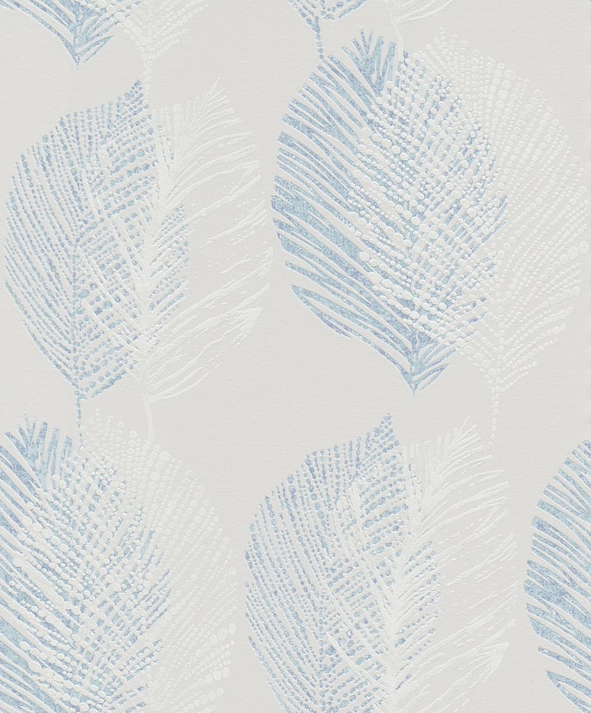 Erismann Leaf Grey Light Blue Gloss 6463 18, Light Blue Pattern HD phone wallpaper
