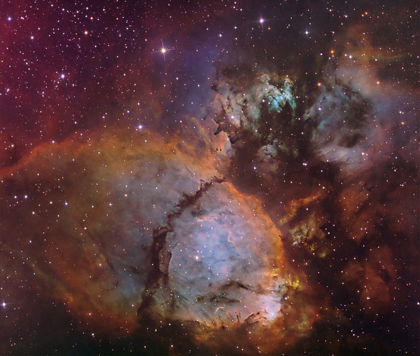 The Colors of IC 1795, abstract, graphy, fantasy, nebulas, space HD wallpaper