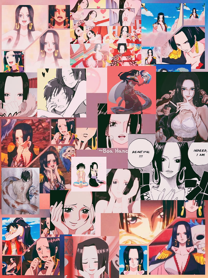 Boa Hancock, art, collage, anime HD phone wallpaper