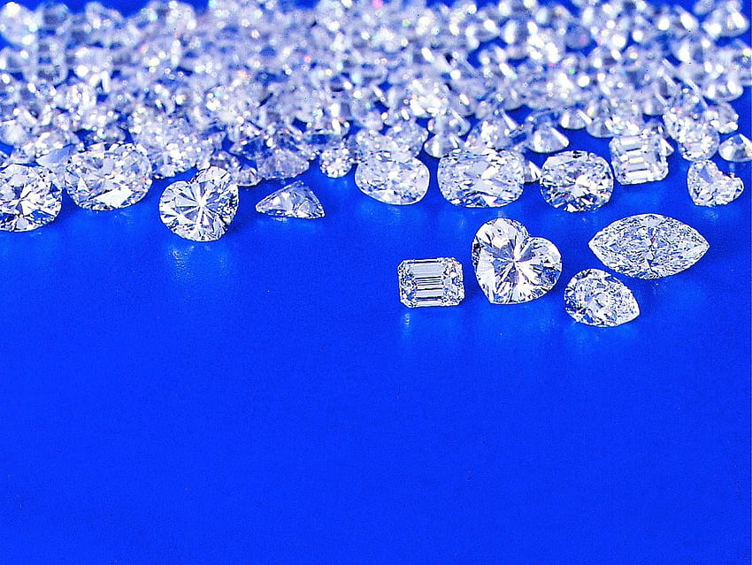 ダイヤモンド、背景、、。 デザイン トレンド - プレミアム PSD、ベクター、ブルー ダイヤモンド ハート 高画質の壁紙