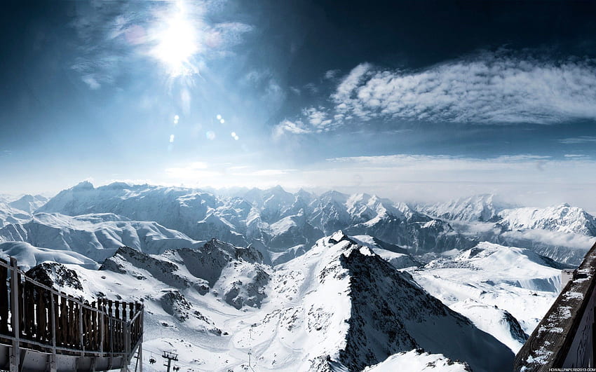 Gunung Salju, Pemandangan Salju Wallpaper HD