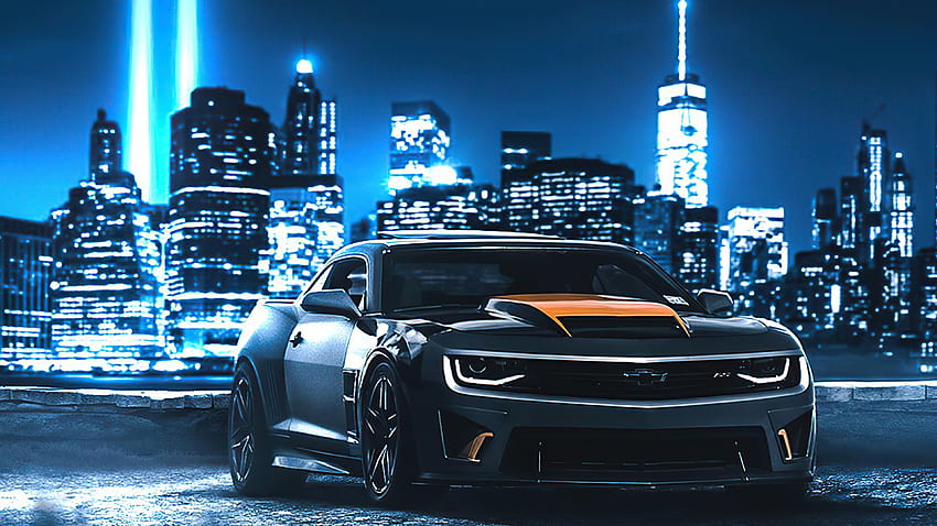 Camaro In Neon City , Cars, , , Background, and , Camaro Exorcist HD wallpaper