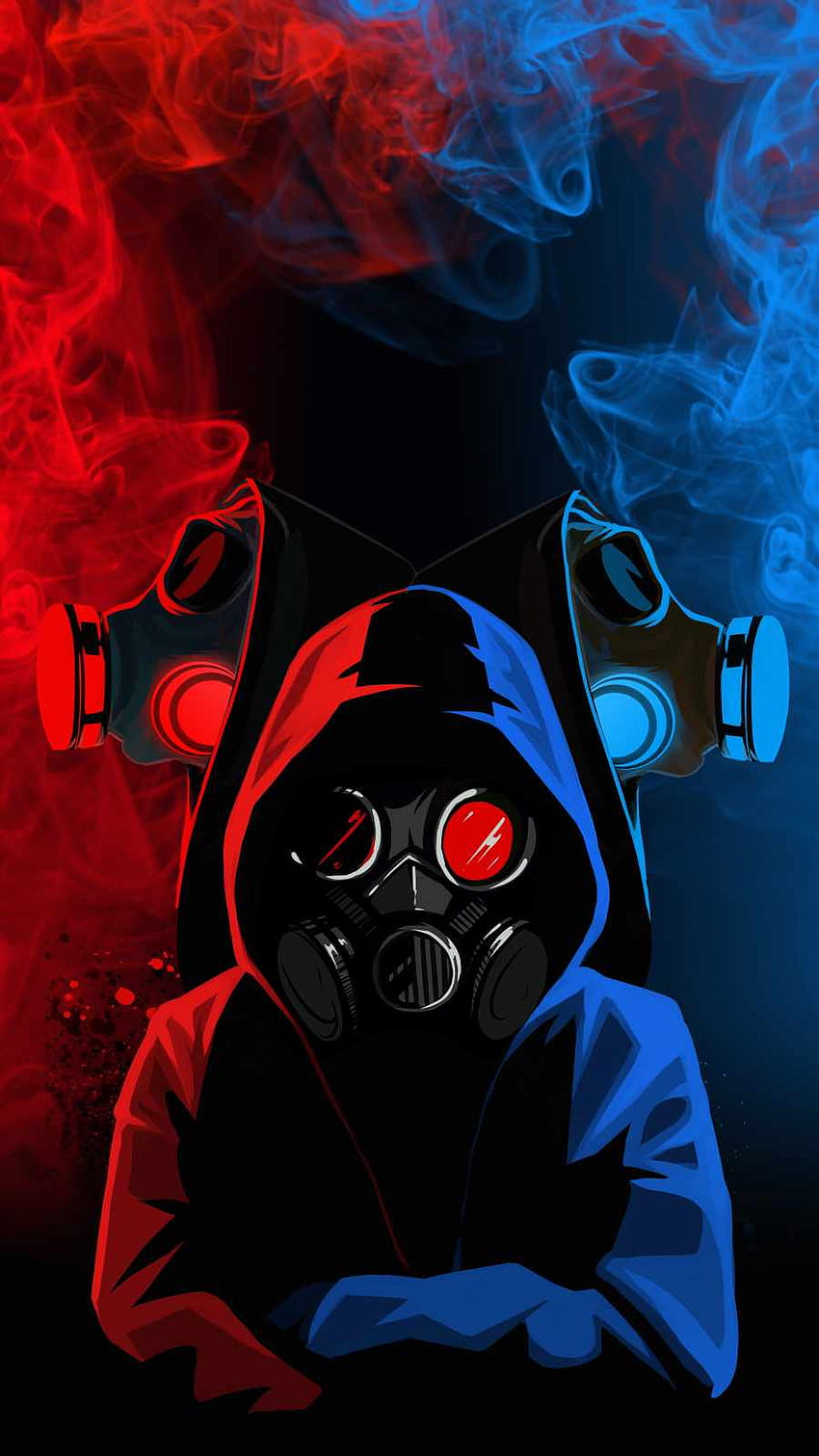 Sudadera con capucha Gas Mask People - IPhone : iPhone , Anime Boy with Gas Mask fondo de pantalla del teléfono