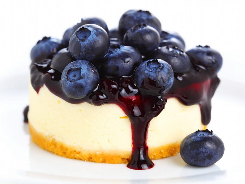 블루베리 치즈 케이크, 디저트, 블루베리, 맛있는, 과일, 과일, 음식 HD 월페이퍼