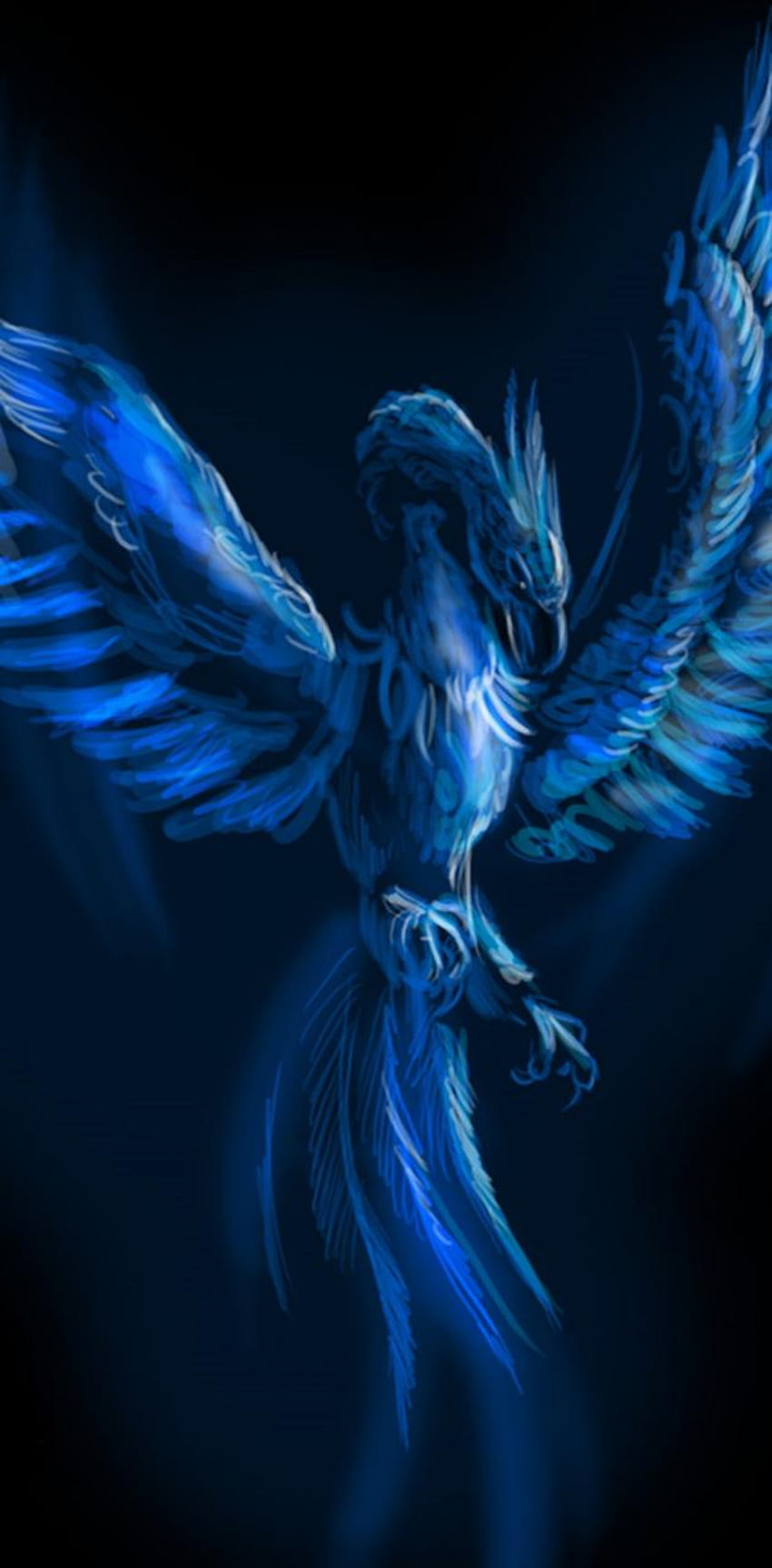 Blue Phoenix, mitica Fenice Sfondo del telefono HD