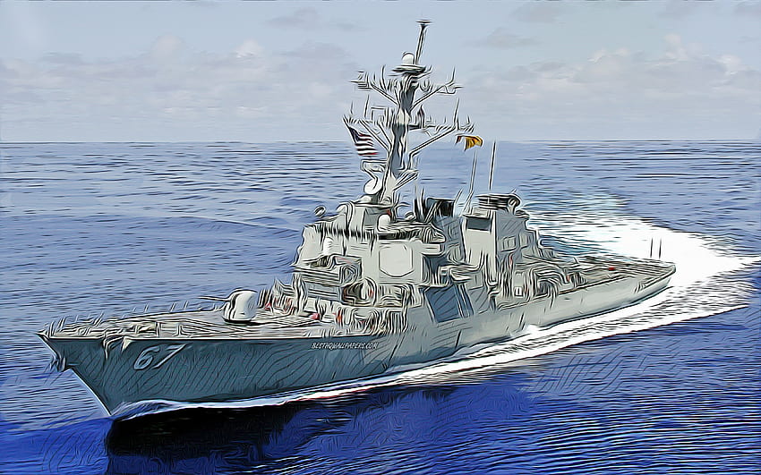 USS Cole, , vector art, DDG-67, เรือพิฆาต, กองทัพเรือสหรัฐฯ, กองทัพสหรัฐฯ, เรือนามธรรม, เรือรบ, กองทัพเรือสหรัฐฯ, ชั้น Arleigh Burke, USS Cole DDG-67 วอลล์เปเปอร์ HD