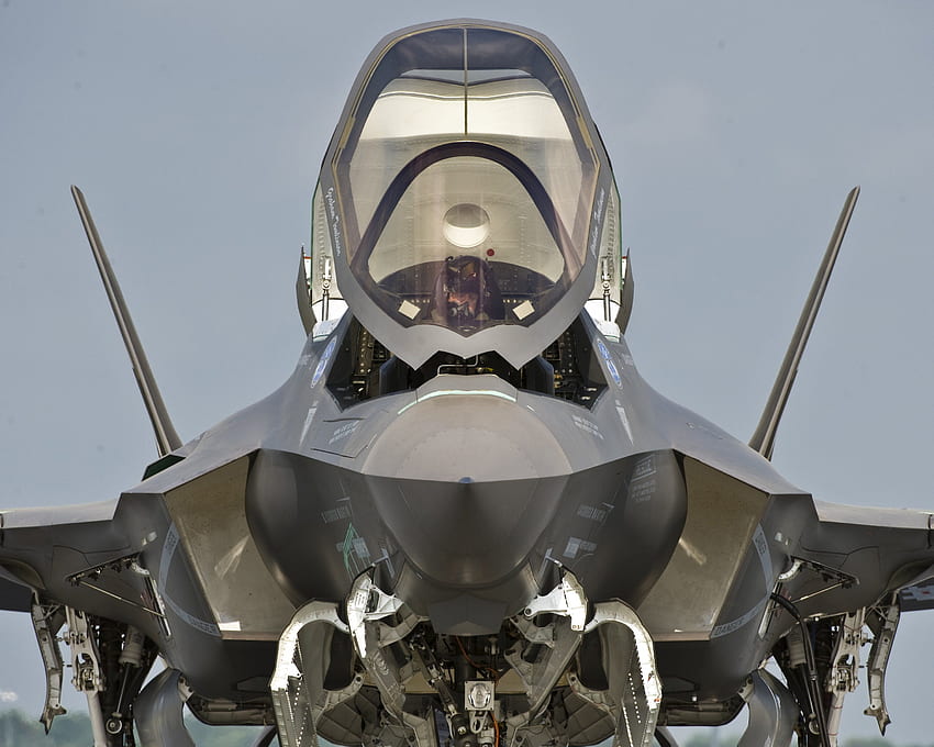 f 35, militaire, chasseur, jet, avion, avion, foudre, bombardier, mixte, 44 / et fond mobile, avion de chasse F-35 Fond d'écran HD