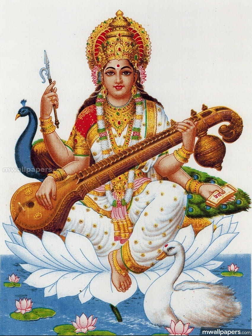 ܓ85 God Saraswati Best () () (2021), Goddess Saraswati HD phone ...
