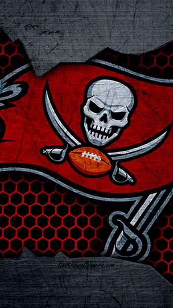 Tampa Bay Buccaneers, American football team, red stone background, Tampa  Bay Buccaneers logo, HD wallpaper