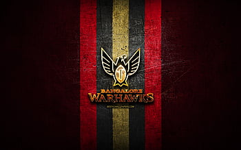 Bangalore Warhawks, creative 3D logo, red background, EFLI, Indian ...