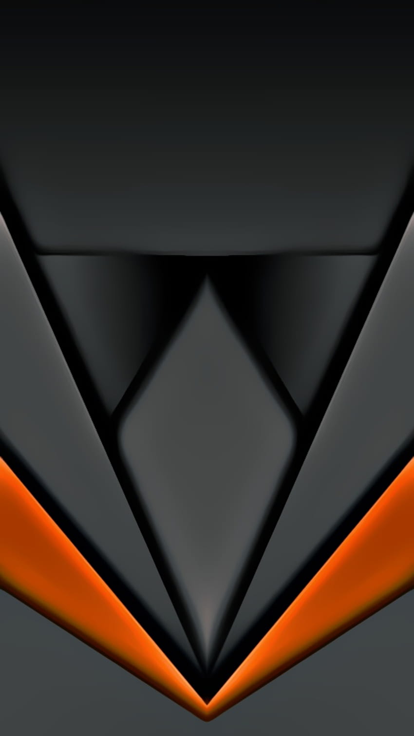 czarny szary pomarańczowy neon, cyfrowy, nowy, materiał, kształty, fajny, projekt, geometryczny, wzór, abstrakcyjny, linie Tapeta na telefon HD