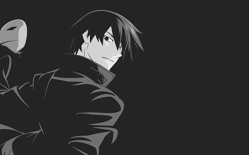 Dunkler als Schwarz, Maske, schwarzes Haar, Mantel in voller Länge, dunkel, Anime, Hei, Lee Shenshun, schwarze Augen HD-Hintergrundbild