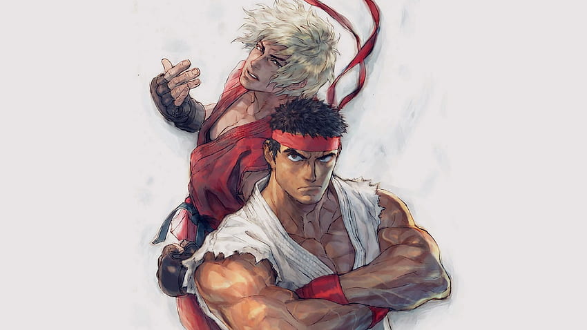 Anime Street Fighters Ryu Ken Art Illust HD wallpaper