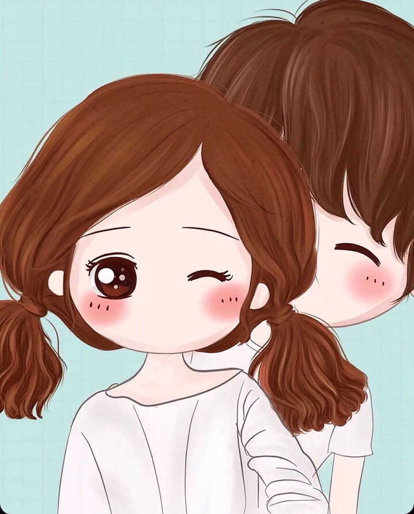 Cute korean couple cartoon HD wallpapers | Pxfuel