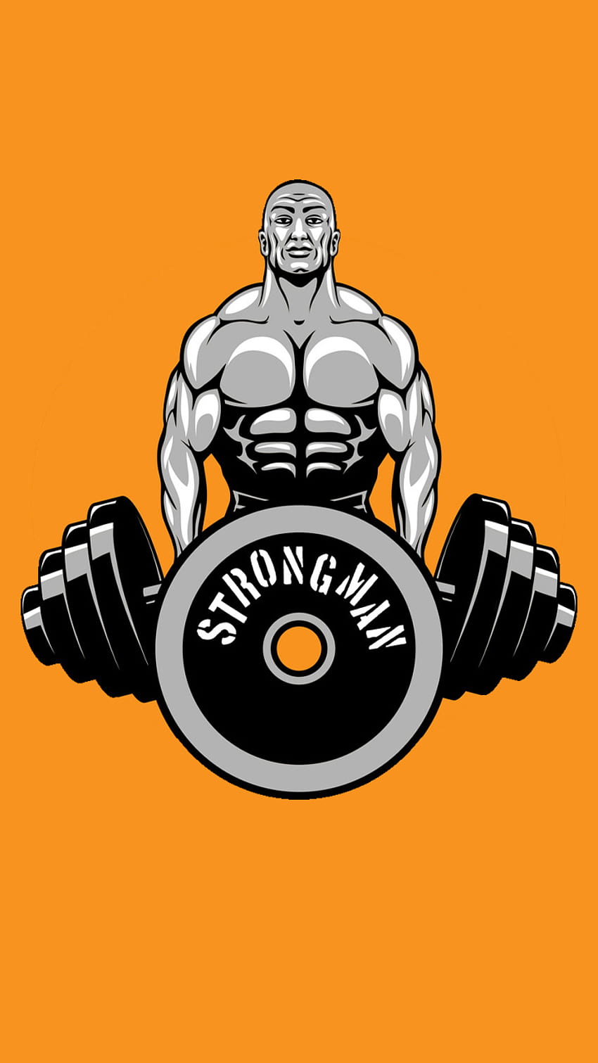 Bodybuilder_Motivation, badge, art, strong, gym, bodybuilding HD phone wallpaper