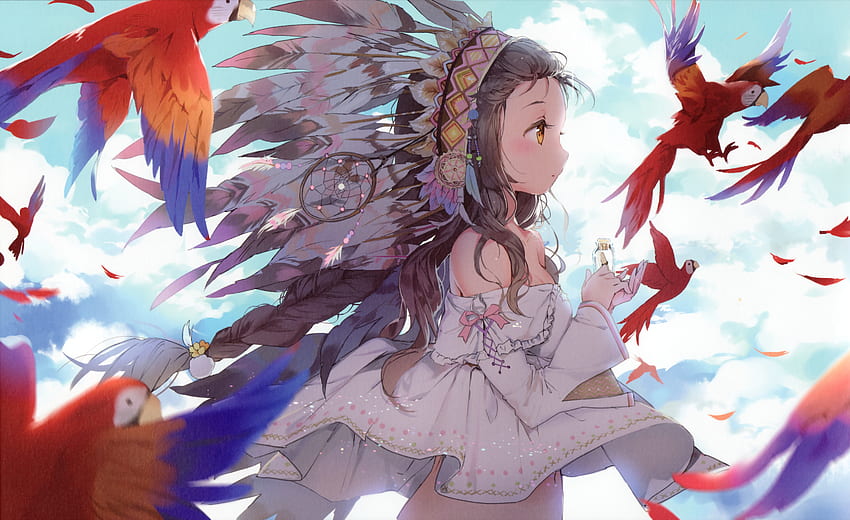 Anime Girl and Background, Strong Anime Girl HD wallpaper