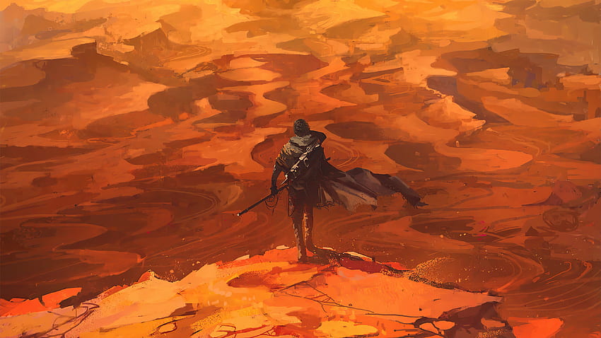 Dune, film del 2021, deserto, fa art Sfondo HD