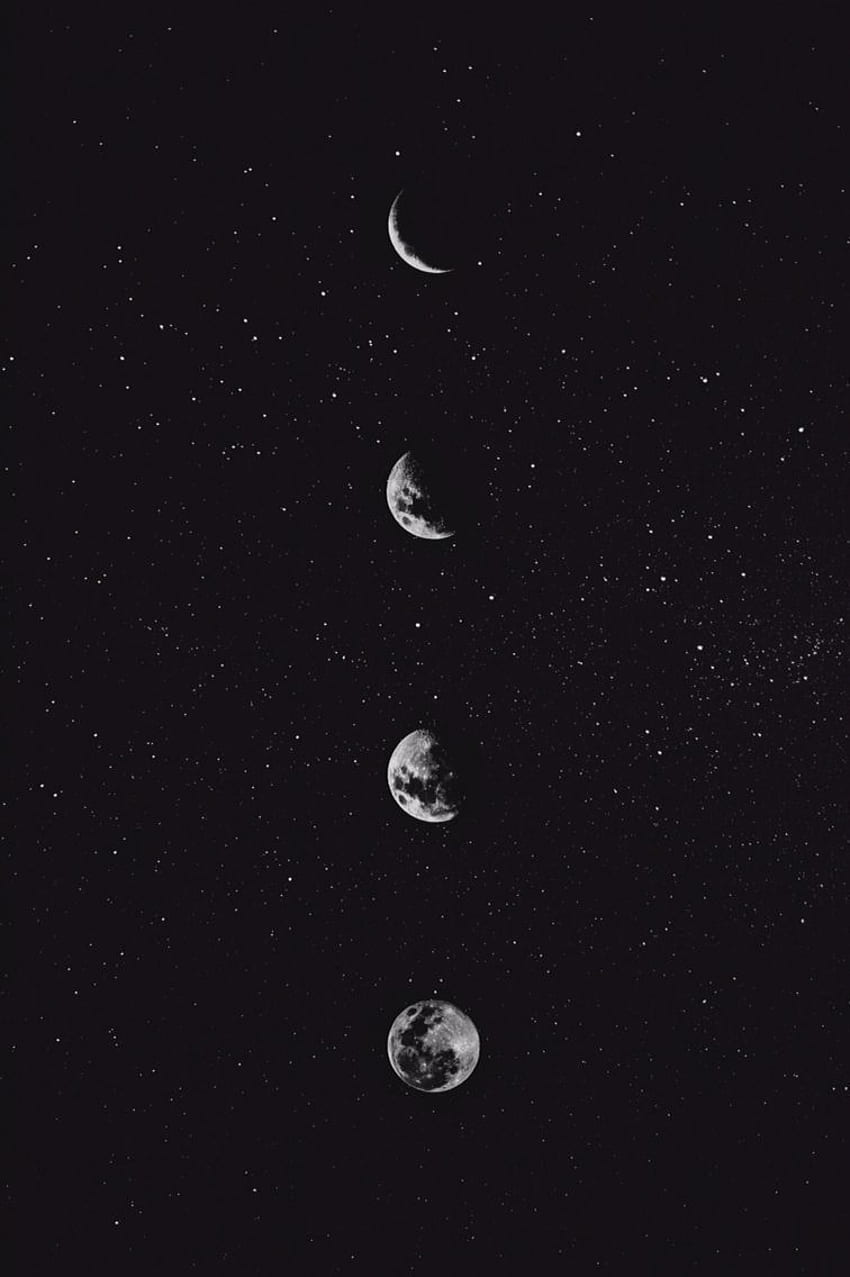 Lune blanche et noire , Lune noire et blanche Fond d'écran de téléphone HD