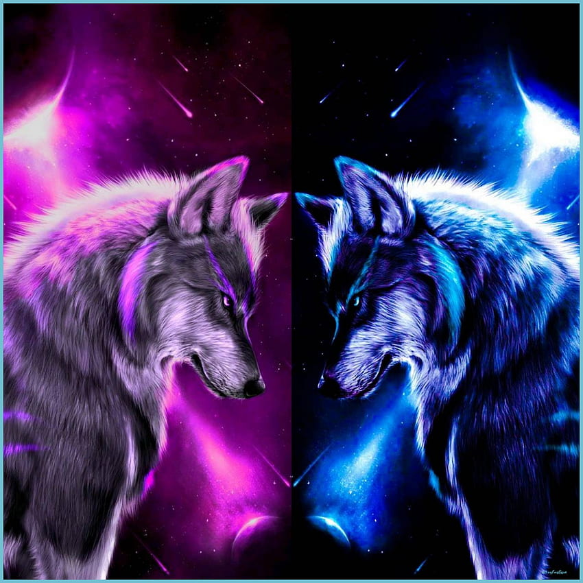 Cute Wolves - Cute Wolf, Purple Wolves HD phone wallpaper