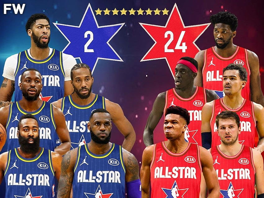 NBA All Star Game Mock Draft: Drużyna LeBron vs. Drużyna Giannis, Gwiazda NBA 2020 Tapeta HD