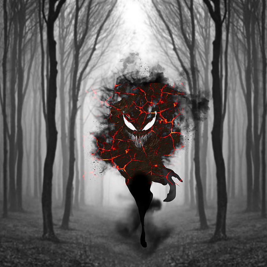 Demon of the forest, spooky, black, dark HD phone wallpaper