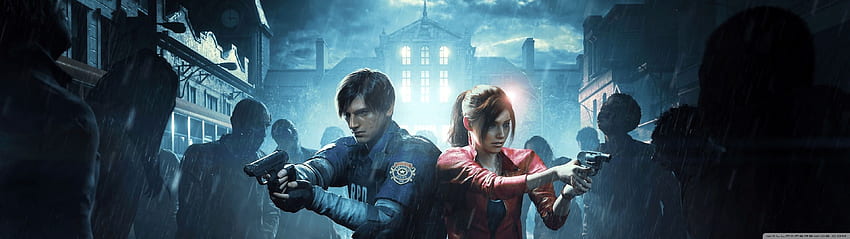 Resident Evil 2 2019 ビデオ ゲーム ウルトラ背景 : ワイドスクリーン & UltraWide & ラップトップ : マルチ ディスプレイ、デュアル & トリプル モニター : タブレット : スマートフォン 高画質の壁紙