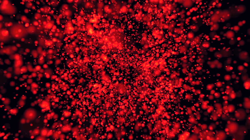 赤い粒子の背景、火の粒子 高画質の壁紙