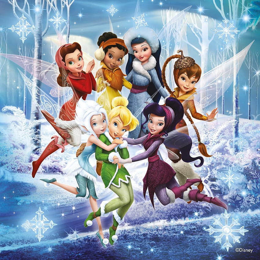 Disney Fairies - ทิงเกอร์เบลและผองเพื่อนฤดูหนาว วอลล์เปเปอร์โทรศัพท์ HD