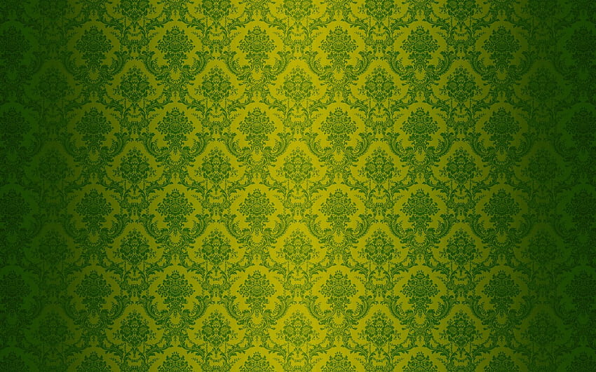 New Green Damask & Pacifica Caudrelier HD wallpaper