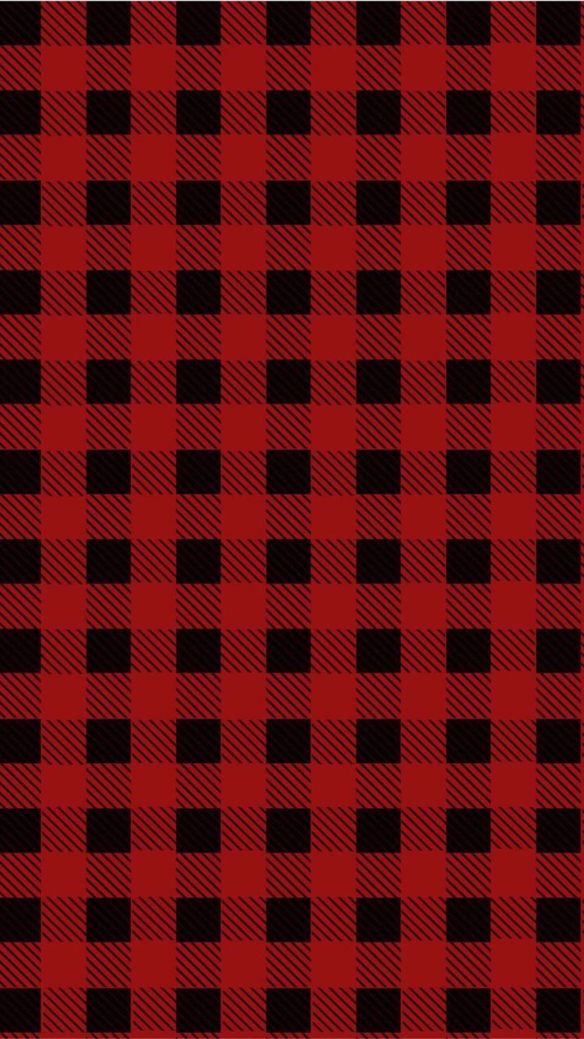 Christmas / holiday iphone, Black and Red Plaid HD phone wallpaper
