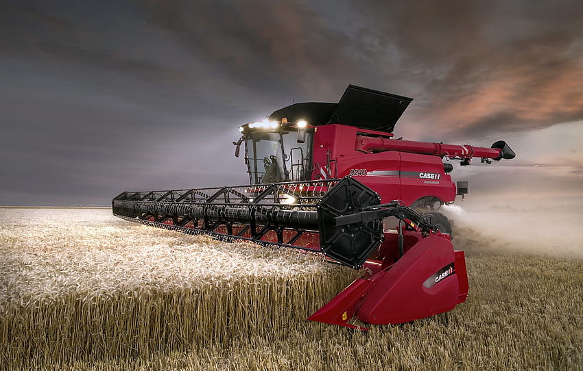 field, harvester, Case IH Axial Flow - for , section другая техника, Case Tractor HD wallpaper