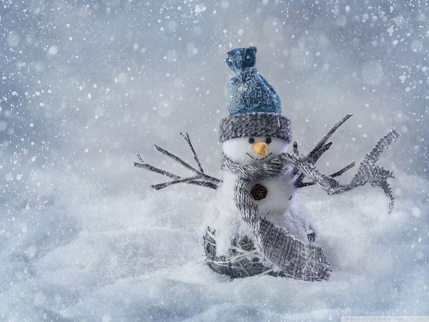 U TV용 크리스마스 눈사람 크래프트 울트라 배경 : & 울트라와이드 & 노트북 : 태블릿 : 스마트폰, 눈사람 HD 월페이퍼