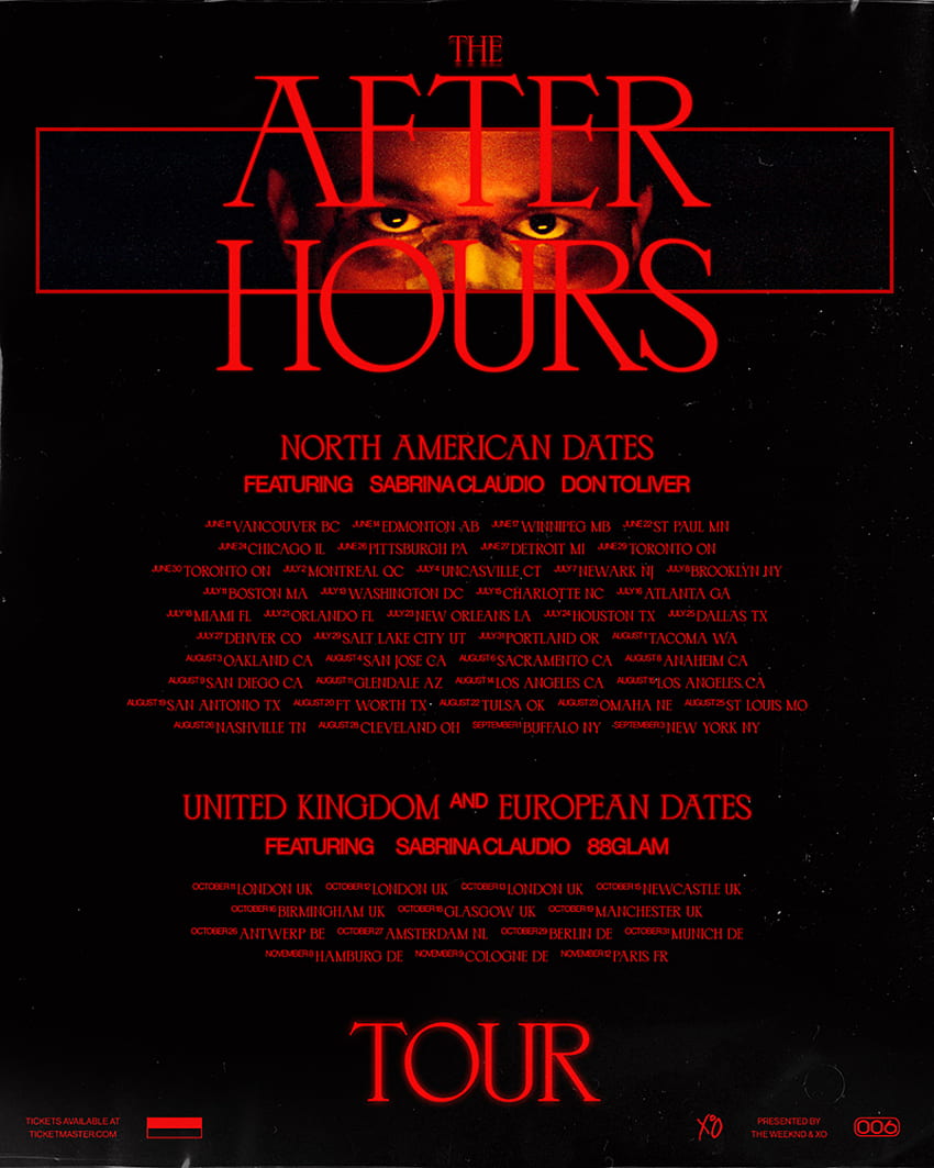 The Weeknd ogłasza daty koncertów The After Hours na lato 2020 Tapeta na telefon HD