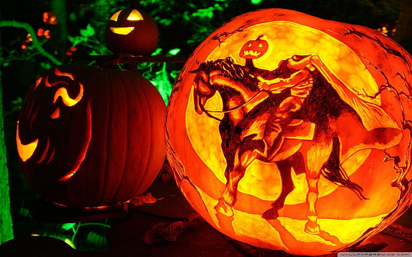 Headless Horseman Jack O Lantern Ultra Background HD wallpaper