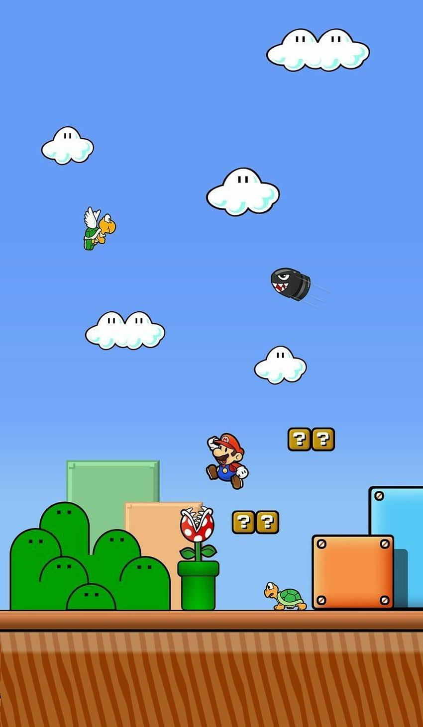 Königreich der Pilze. Welt, Mario-Brüder, iPhone HD-Handy-Hintergrundbild