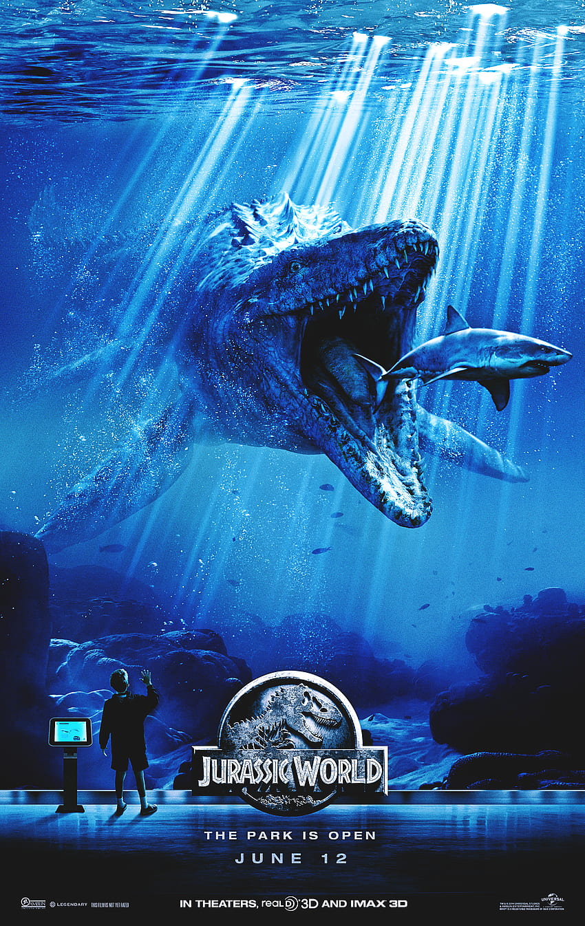 Плакати от Джурасик свят - The Mosasaurus - от Джурасик свят HD тапет за телефон