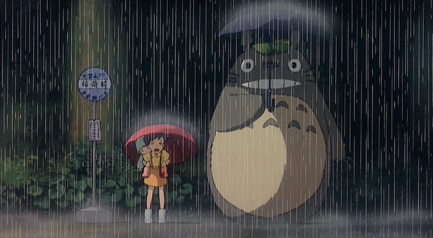 Review: My Neighbor Totoro (US - BD RA), Totoro Bus Stop HD wallpaper