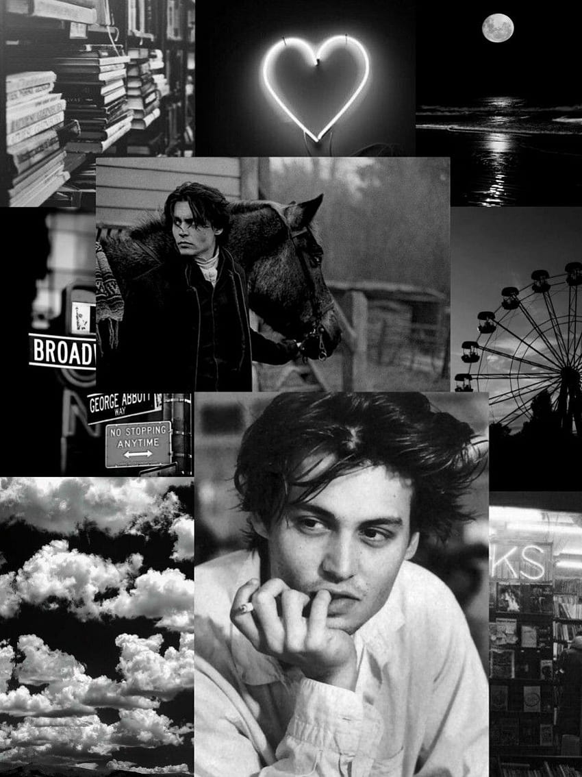 Black and white young Johnny Depp aesthetic . Young johnny depp, Johnny depp, Johnny depp HD phone wallpaper