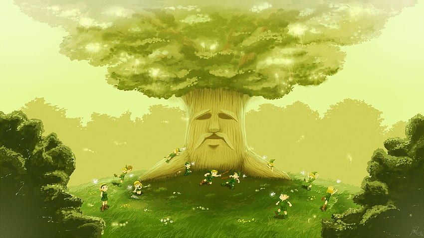 Гората Кокири. Legend of zelda, Zelda art, Deku tree HD тапет