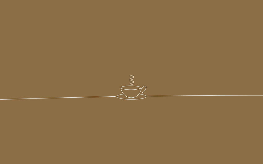Café, marrom minimalista papel de parede HD