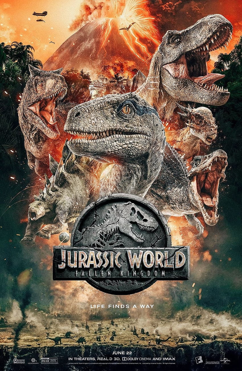 Jurassic World: Reino Caído (2018) fondo de pantalla del teléfono