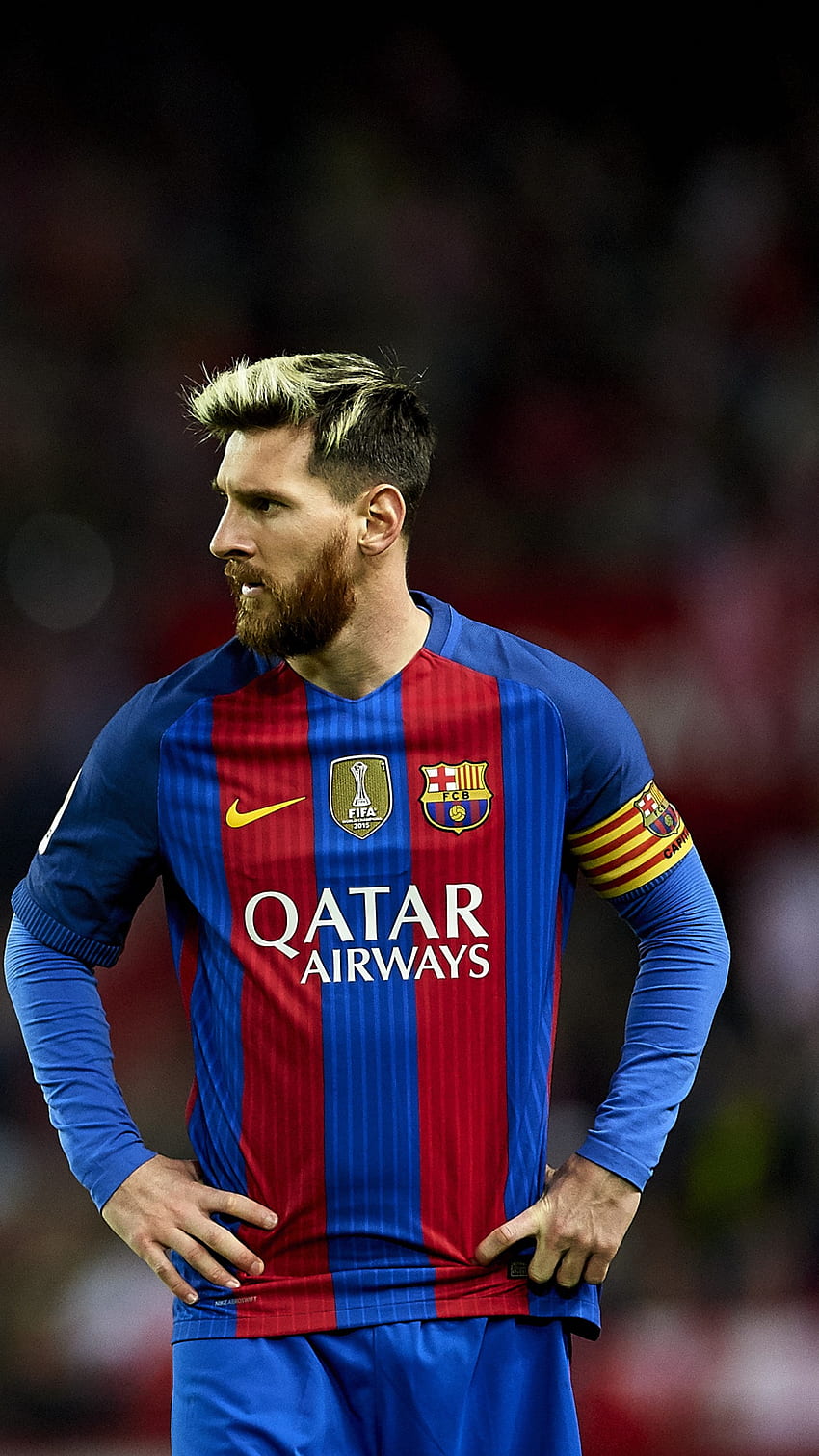 Lionel Messi, Barcelona, ​​FCB, piłka nożna, , sport, portret Messiego Tapeta na telefon HD