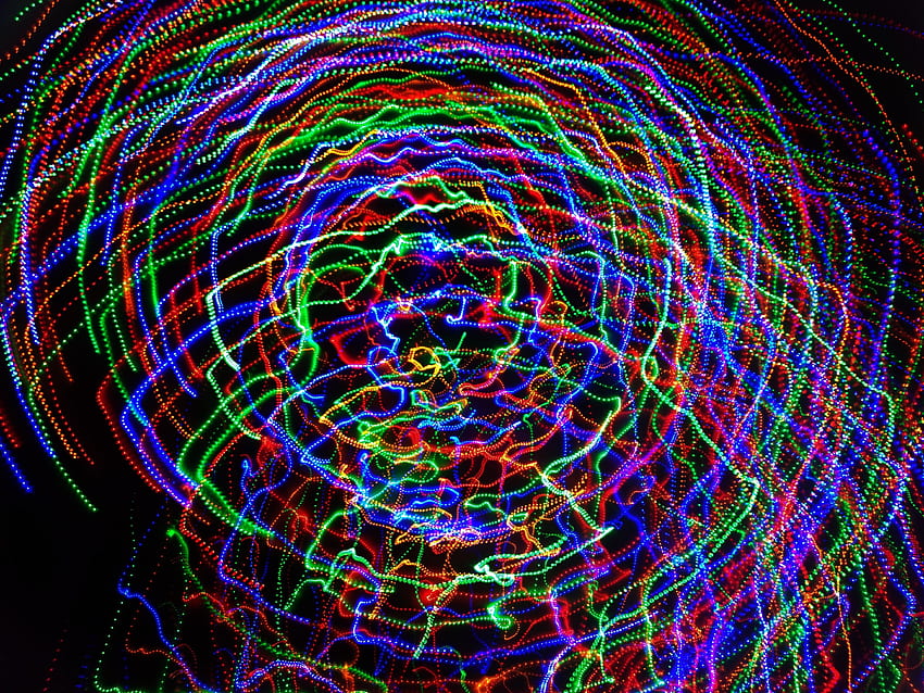 Multicolored threads, lines, long exposure, light HD wallpaper